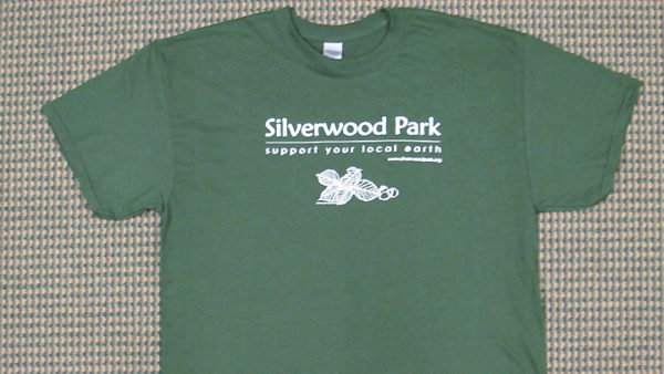 This is a picture of Silverwood Park's "Support Your Local Earth" t-shirt