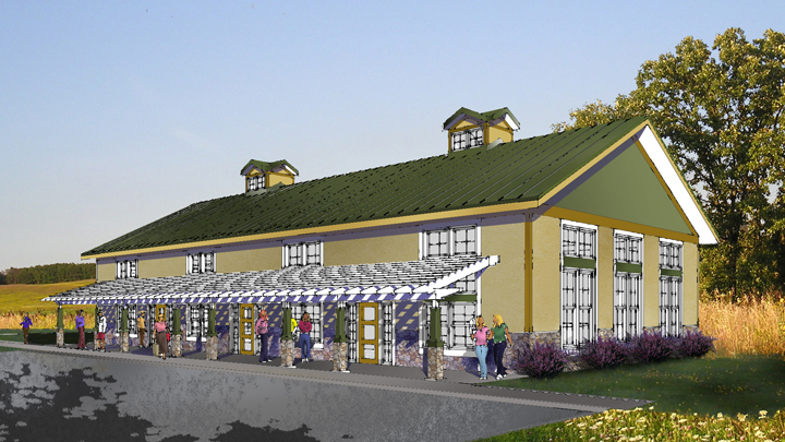 This is a picture of an education center envisioned for Silverwood Park in the future.