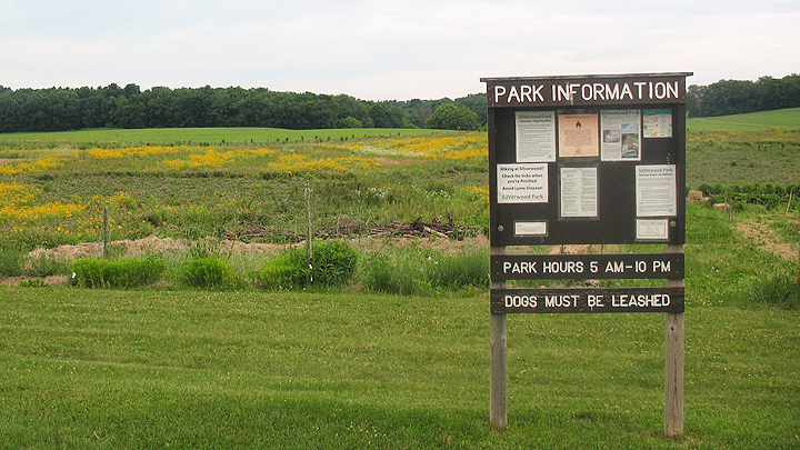 This is a picture of an information kiosk at Silverwood Park.