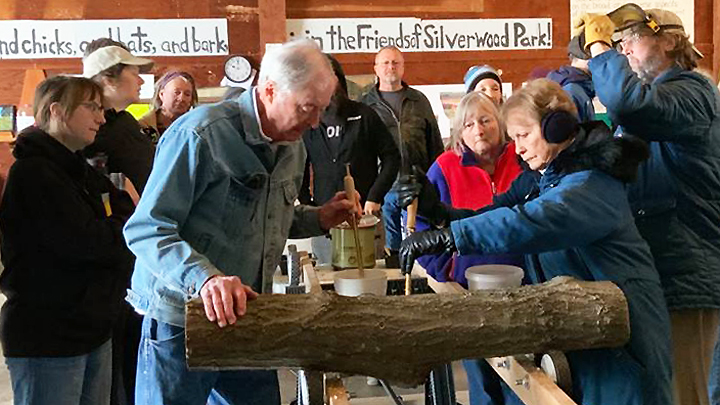 This is a picture of a 2019 mushroom workshop at Silverwood Park.