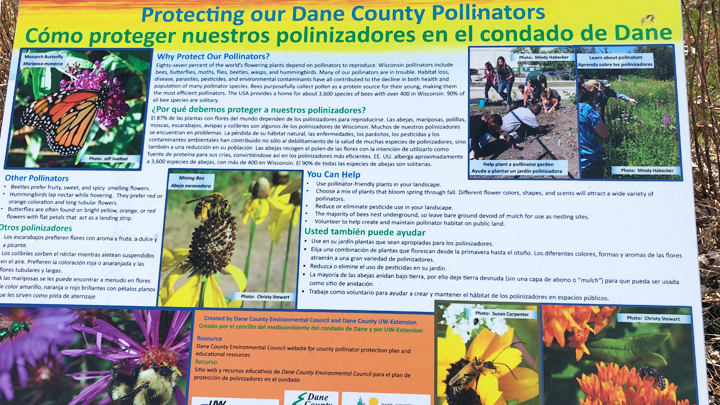 This is a picture of Silverwood's pollinator garden educational signage.