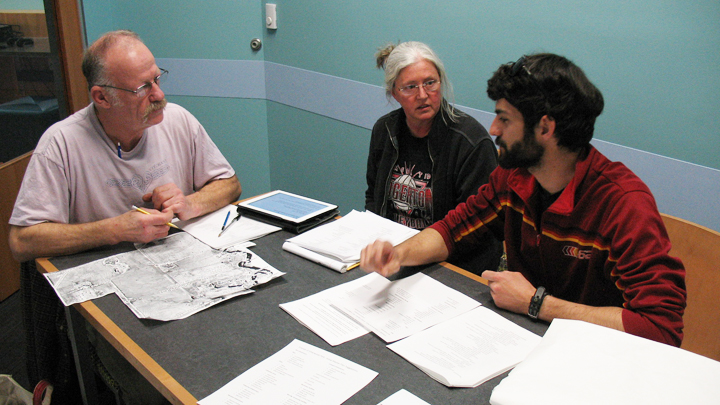 This is a picture of Friends volunteers working on the Park Master Plan.