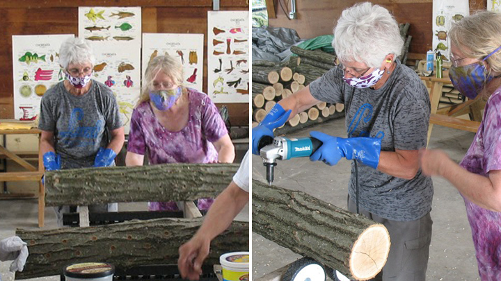 This is a picture of Silverwood volunteers Rita and Ingrid.