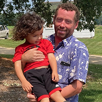 Dan Cornelius with son Louie cropped